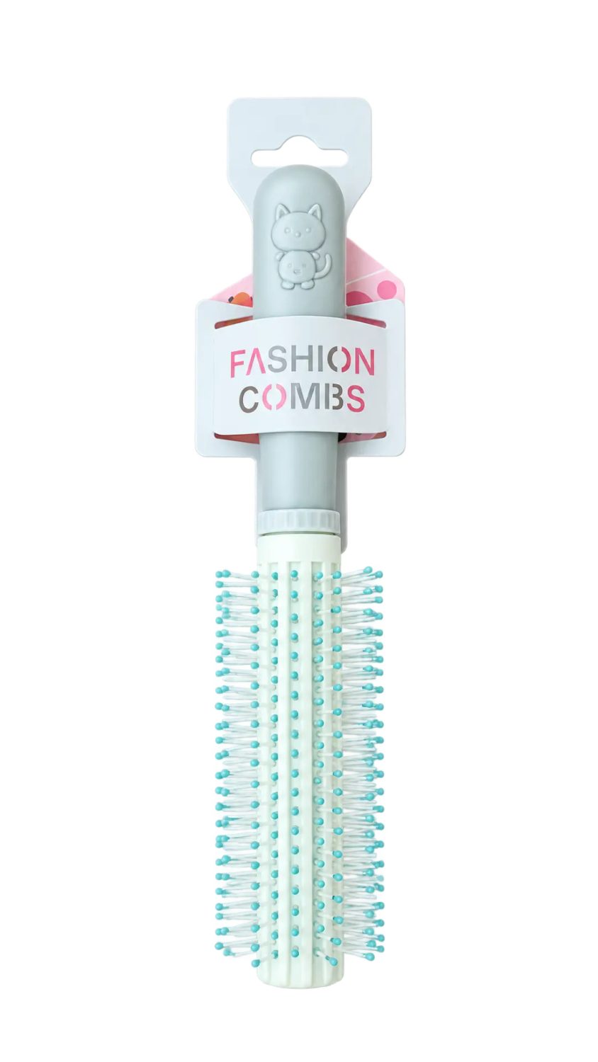 fashion-combs-hair-brush.jpg فرشاة شعر دائرية فاشن كومبس بشعيرات ذات رؤوس مستديرة