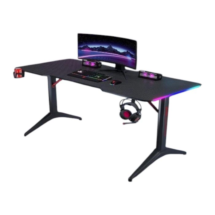 GAMAX RGB Gaming Desk 120x60 Carbon Fiber with Mousepad