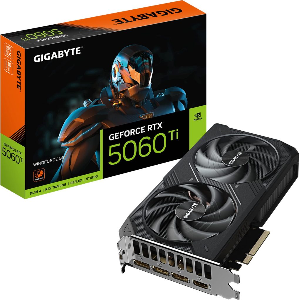 GIGABYTE GeForce RTX 5060 Ti WINDFORCE 2X 8G GDDR7 Graphics Card