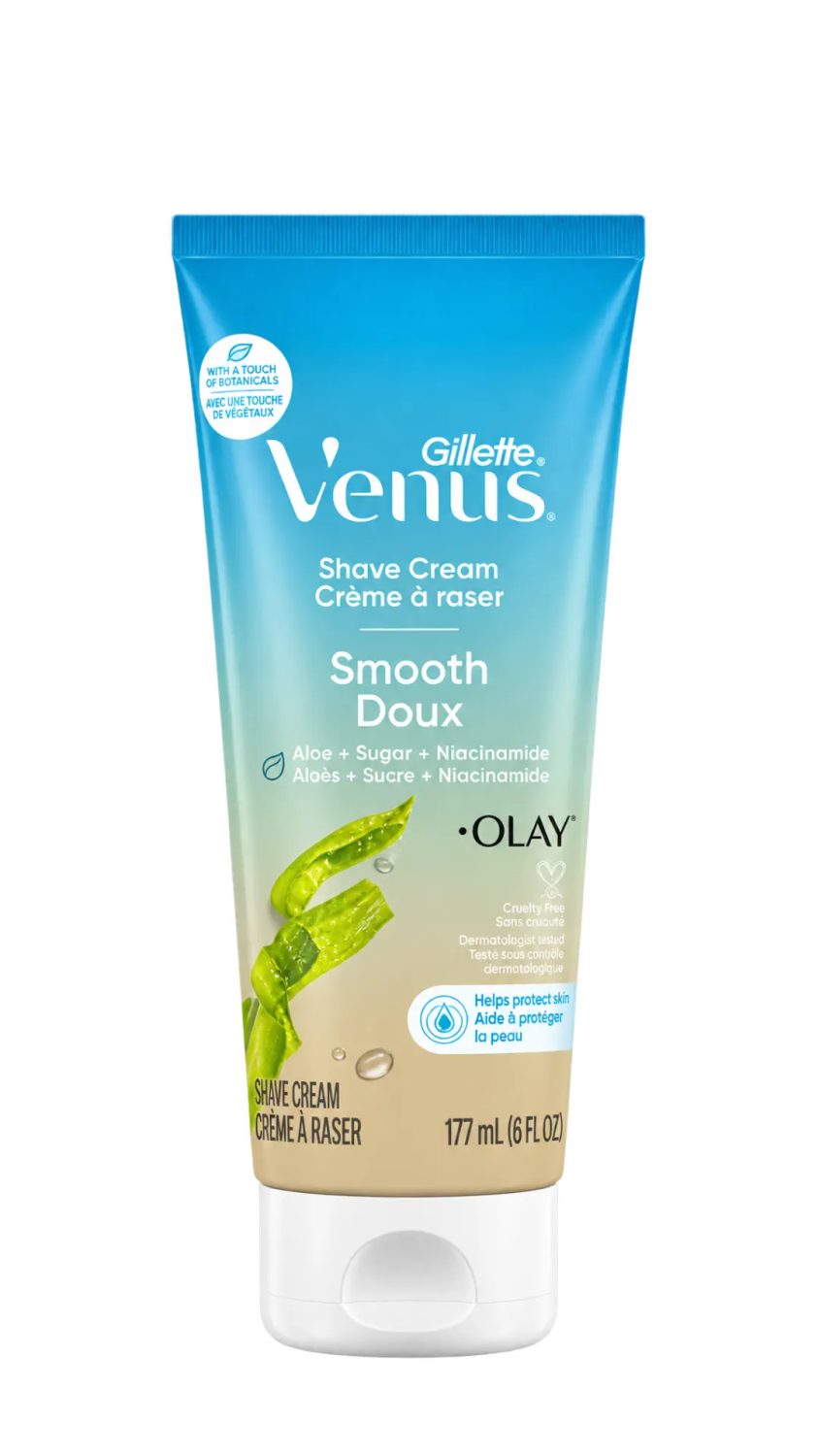 gillette-venus-shave-cream-smooth-doux-177ml.jpg كريم حلاقة جيليت فينوس سموث للنساء بلمسة أولاي 177 مل