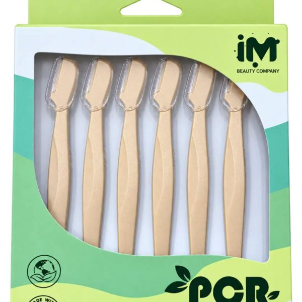 طقم شفرات حواجب آي إم PCR بمقبض بيج نحيف 6 قطع