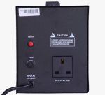 Stabilizer Relay Type 1000VA LED Disply 1Phases GeTX Black GXZS-R-1000