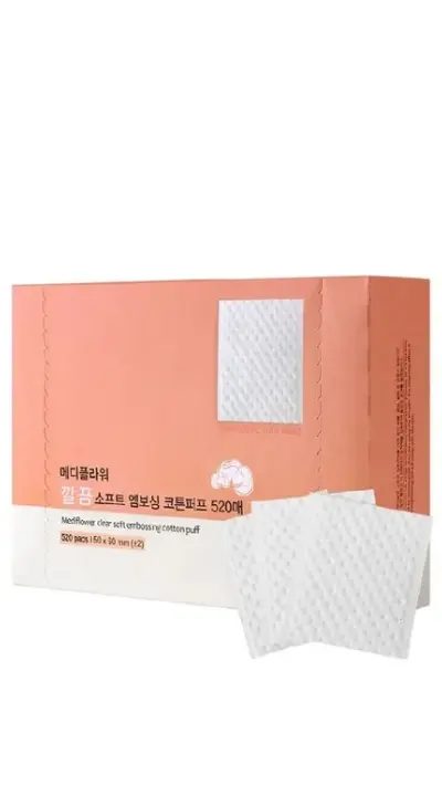 mediflower-clear-soft-embossing-cotton-puff-520pcs-1.jpg MEDIFLOWER CLEAR SOFT EMBOSSING COTTON PUFF 520PCS