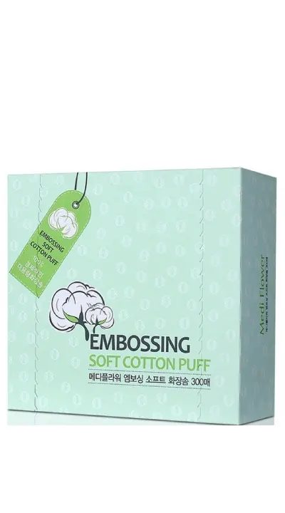 mediflower-embossing-soft-cotton-puff-300pcs-1.jpg MEDIFLOWER EMBOSSING SOFT COTTON PUFF 300PCS