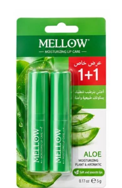 MELLOW LIP BALM ALOE 2PCS