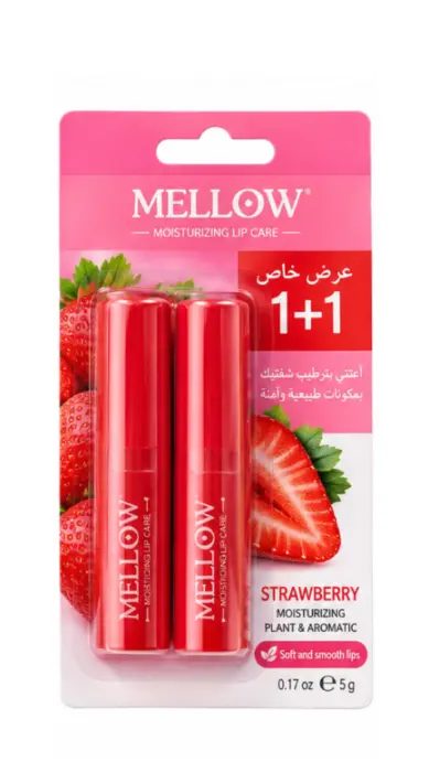 MELLOW LIP BALM STRAWBERRIES 2PCS