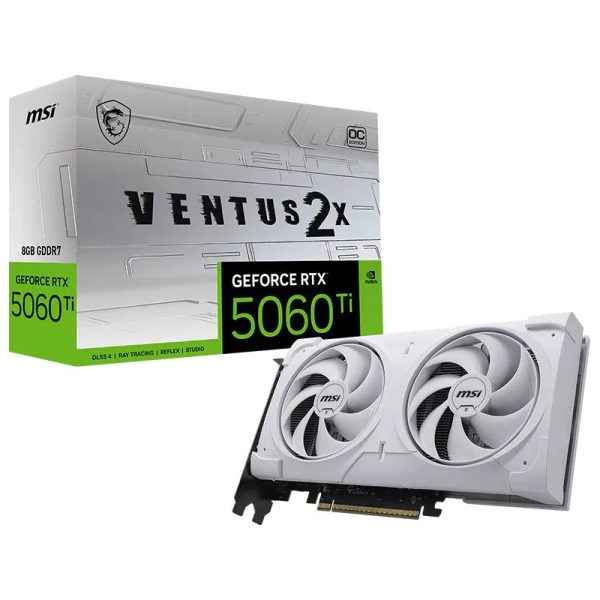 MSI GeForce RTX 5060 Ti 8G VENTUS 2X OC WHITE PLUS GDDR7 Graphics Card