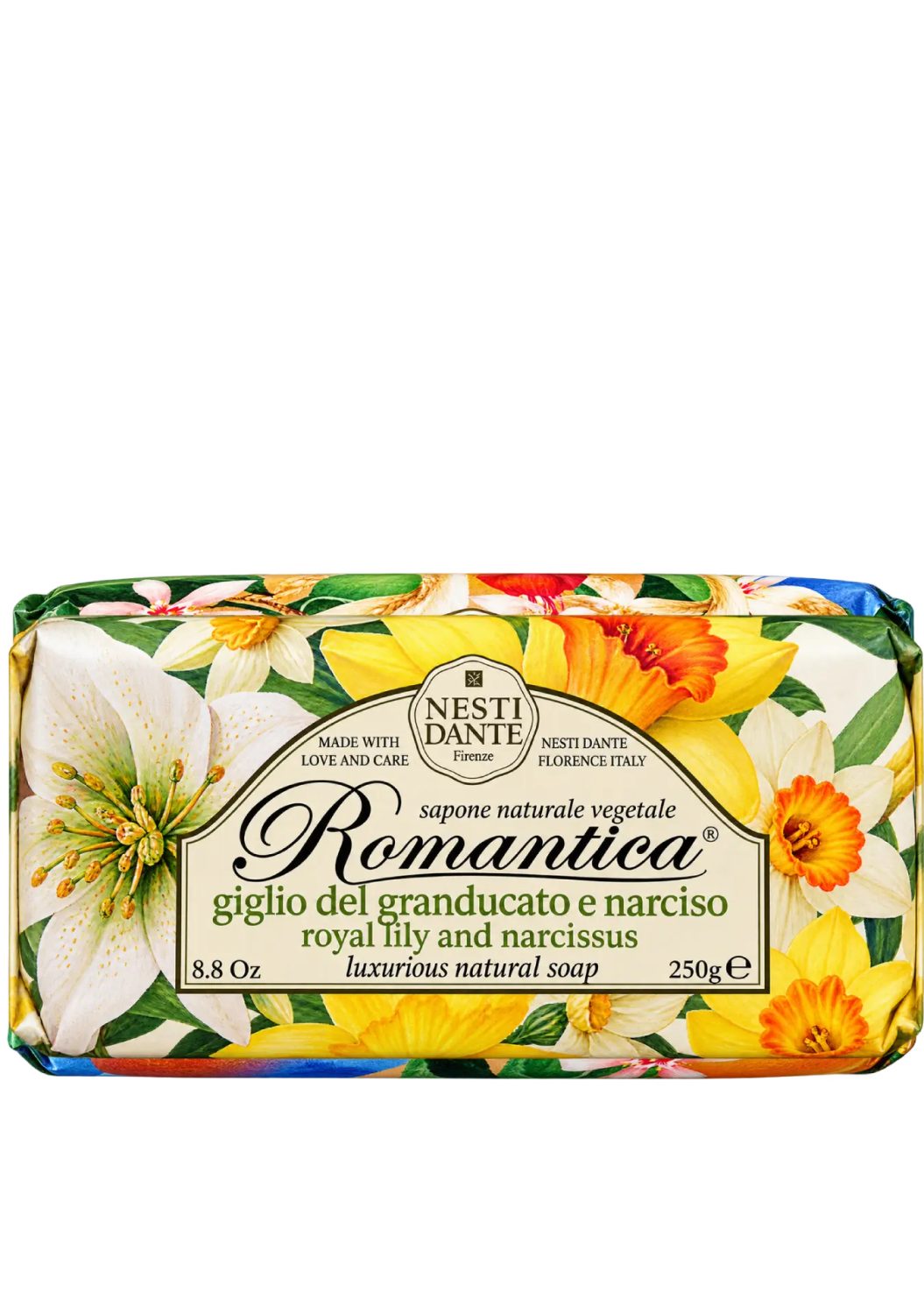 nesti-dante-soap-romantica-royal-lily-and-narcissus-250g.jpg صابون نيستي دانتي رومانتيكا بالزنبق الملكي والنرجس 250 غرام