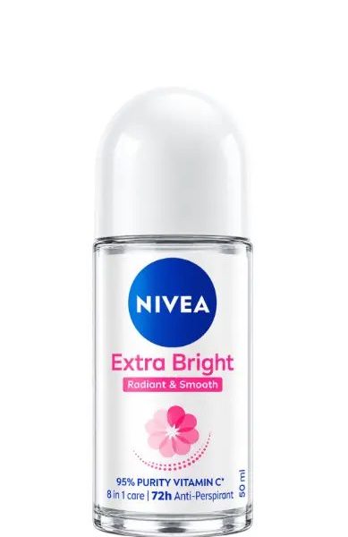 NIVEA DEODORANT ROLL-ON EXTRA BRIGHT RADIANT & SMOOTH 72H 25 ML