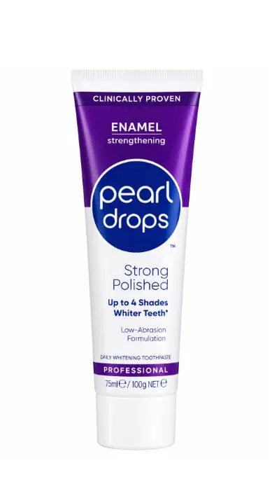 pearl-drops-toothpaste-strong-polished-75ml.jpg معجون أسنان بيرل دروبس سترونغ بوليشد لتقوية المينا والتبييض 75 مل