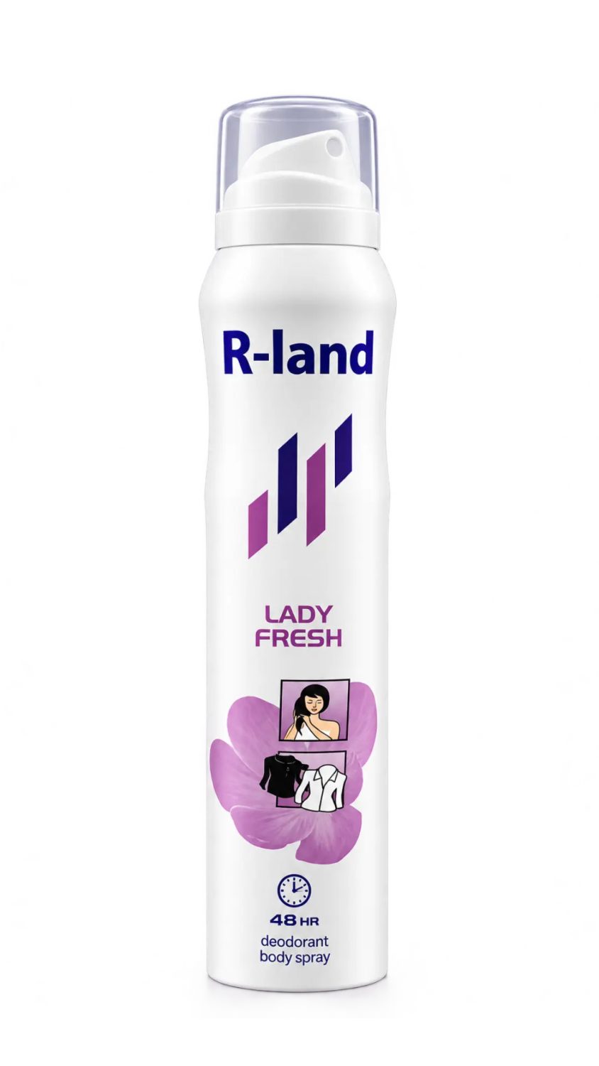 r-land-deodorant-spray-48h-lady-fresh-200-ml.jpg بخاخ مزيل رائحة العرق آر لاند ليدي فريش للنساء 48 ساعة 200 مل