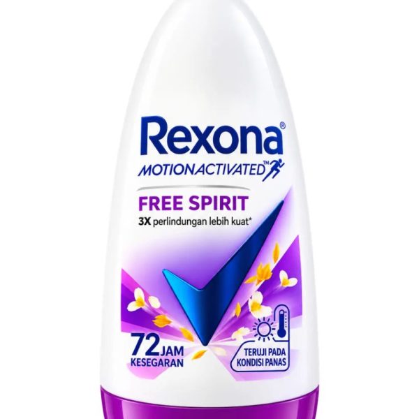 REXONA DEODORANT ROLL-ON FREE SPIRIT 72H 45 ML