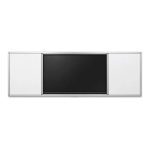 Sliding Whiteboard System for 75 Inch Interactive Display 3.6m Aluminium Frame