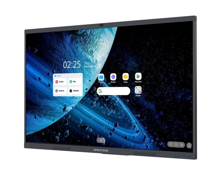 شاشة تفاعلية Specktron UDX-75S2 Pro Interactive Display 4K 50-Point Touch Android 14 Octa-Core 16GB 256GB 50MP AI Camera 8-Array Mic مقاس 75 بوصة