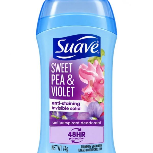 SUAVE DEODORANT ANTI-STAINING SWEET PEA & VIOLET 48H