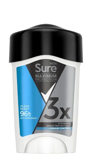 sure-men-deodorant-cream-3x-96h-45ml.jpg كريم شور مين ماكسيموم بروتكشن المضاد للتعرق للرجال 96 ساعة 45 مل