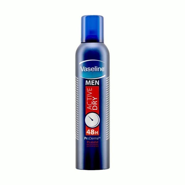 VASELINE MEN DEODORANT SPRAY ACTIVE DRY 48H 250 ML