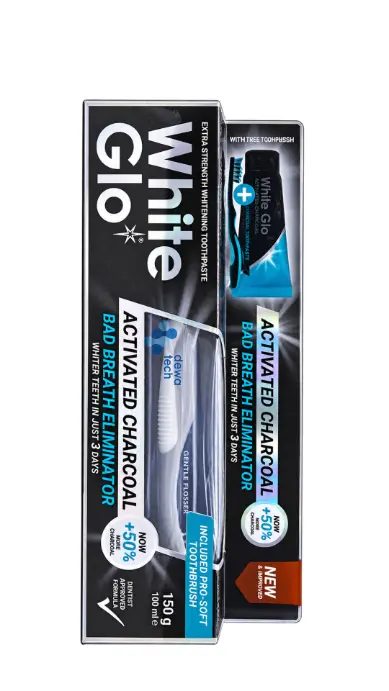 white-glo-toothpaste-bad-breath-eliminator-150g.jpg معجون أسنان وايت جلو بالفحم النشط لإزالة رائحة الفم الكريهة 150 غ