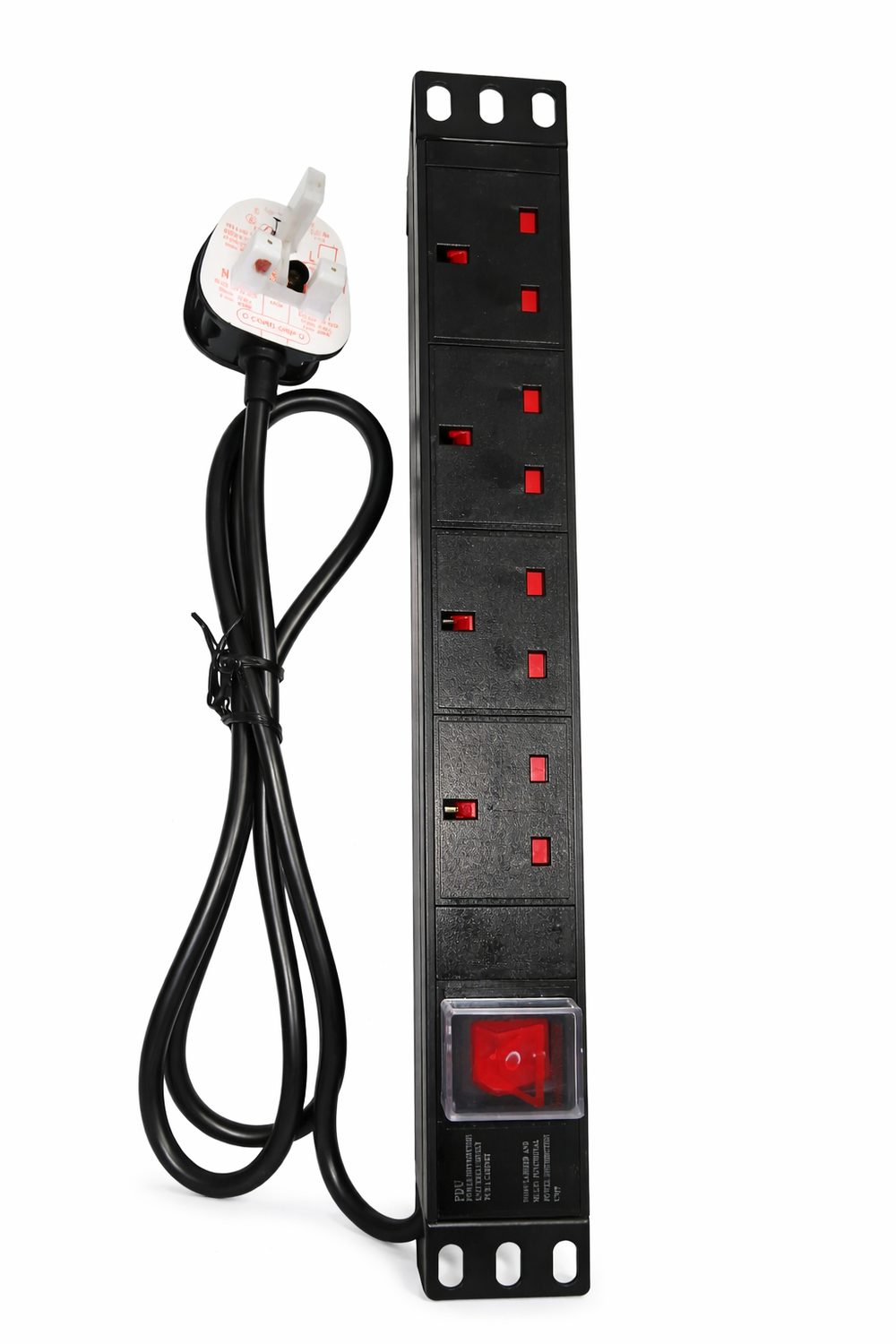 wwy320cv.jpg PDU 19" GeTX 6 Ways UK Power Sockets – Horizontal Type | 1.5mm Cable | 2 Meters-PDU-6P-UK